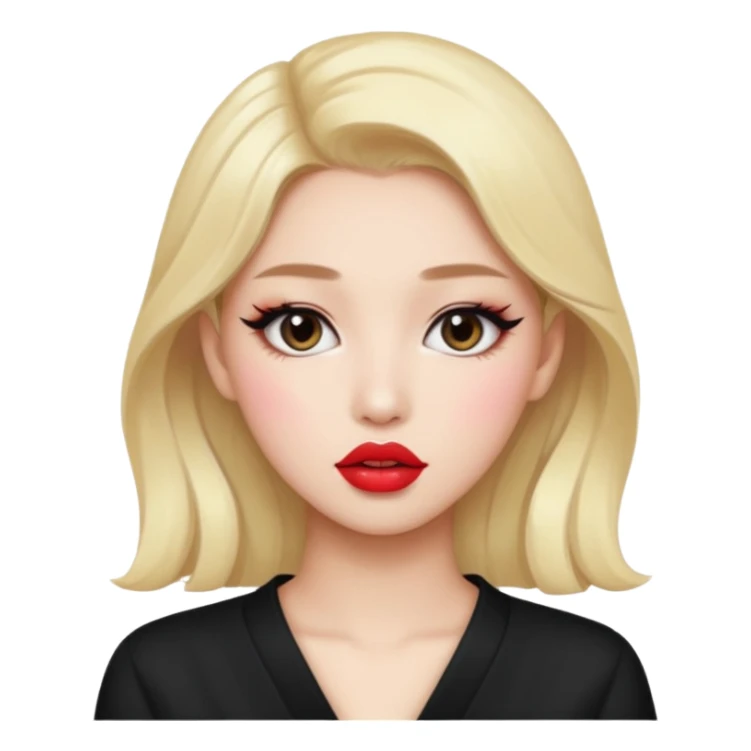 portrait of woman, Kpop style sticker