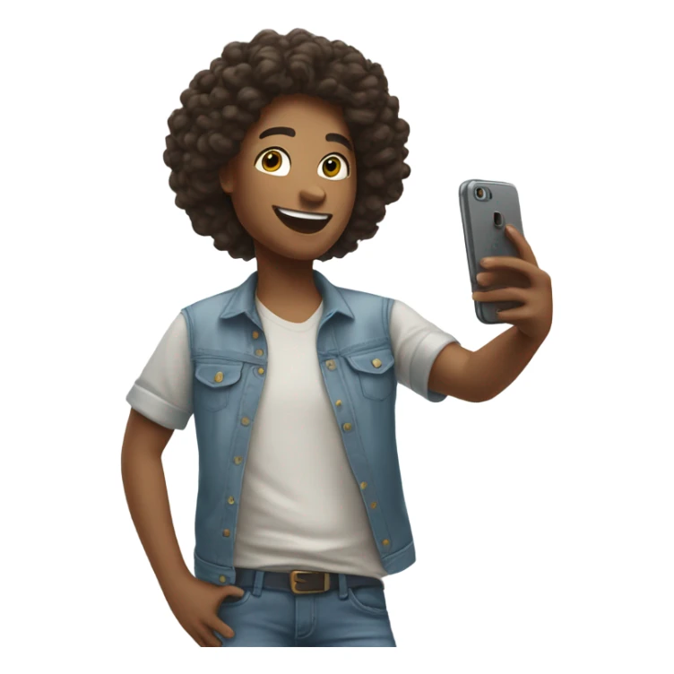 casual selfie in the mirror sticker