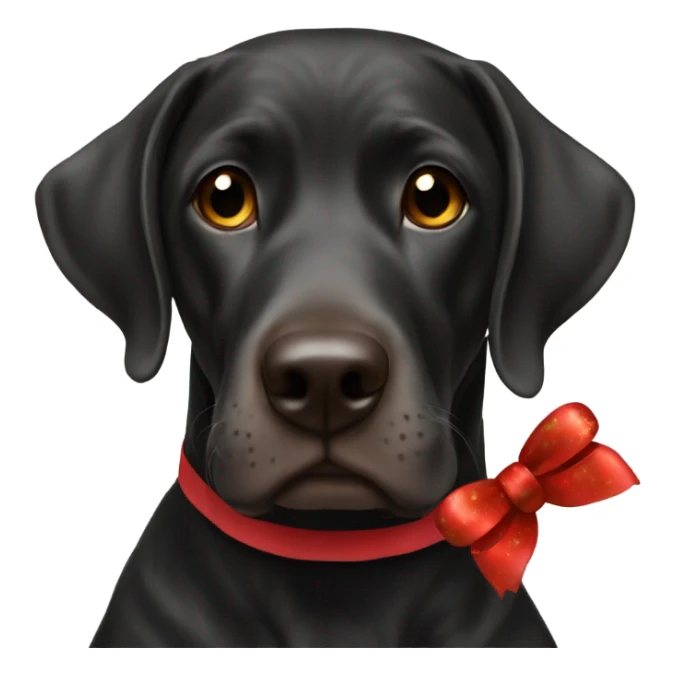 Black GSP with Christmas bow sticker