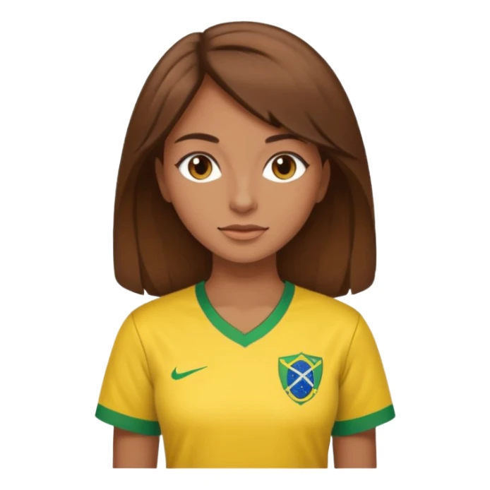 Ragazza castana con maglietta del Brasile  sticker