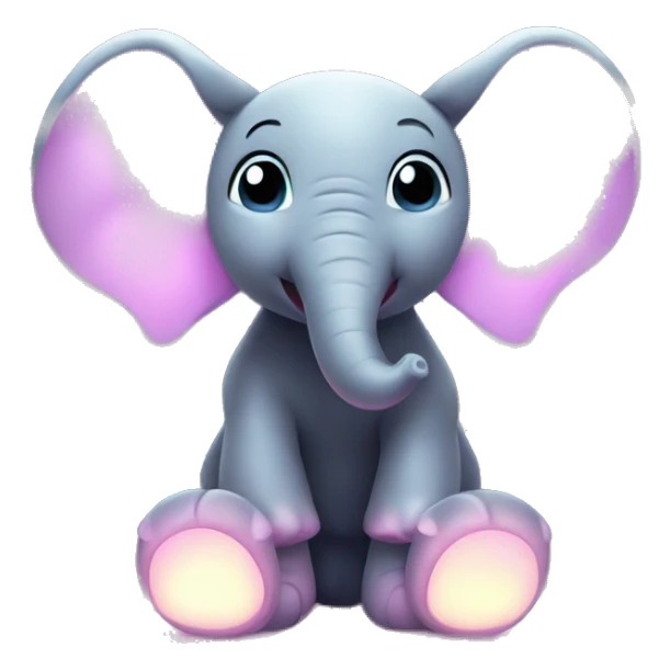 baby elephant made of light  sticker