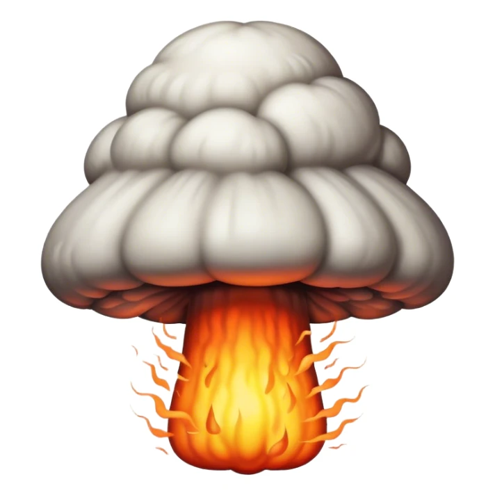 Atomic bomb explosionBig scary atomic bomb mushroom cloud, dark and scary sticker