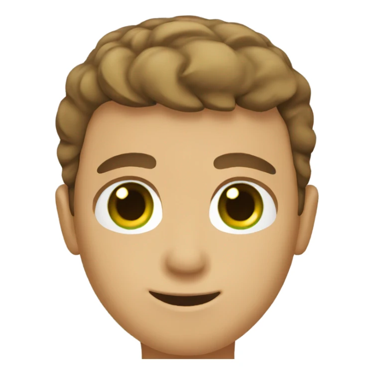 tan guy with short brown hair and green eyes  sticker