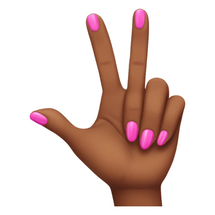 African American thumb up with pink nails sticker