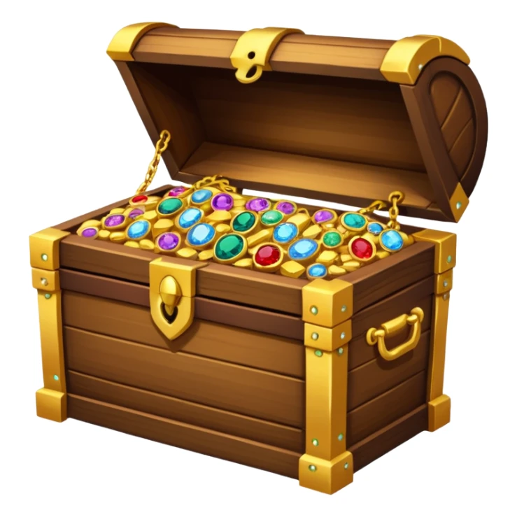 treasure chest with jewelery in it sticker