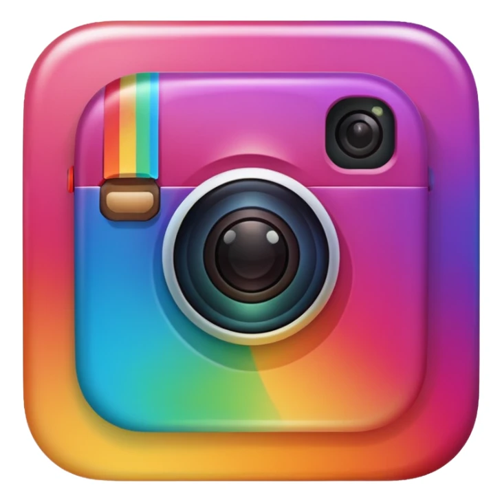 Genarate me png type emoji of instagram Logo I want the emoji exactly looking like instagram logo sticker