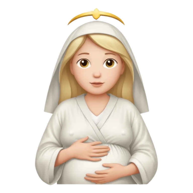 A biblical illustration of the mary when pregnant sticker
