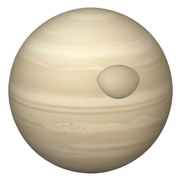 Venus planet emoji, pale warm grey sphere, subtle soft haze, no visible features, simple and round, no text sticker