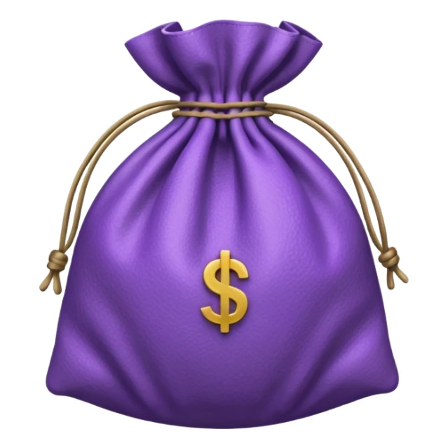 money bag emoji with main color #894273 sticker