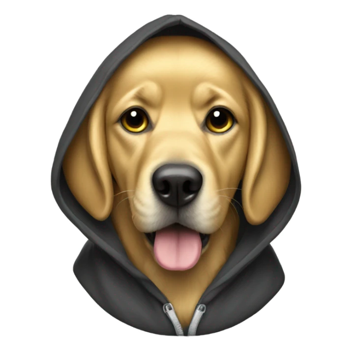 Golden dog with hoodie sticker
