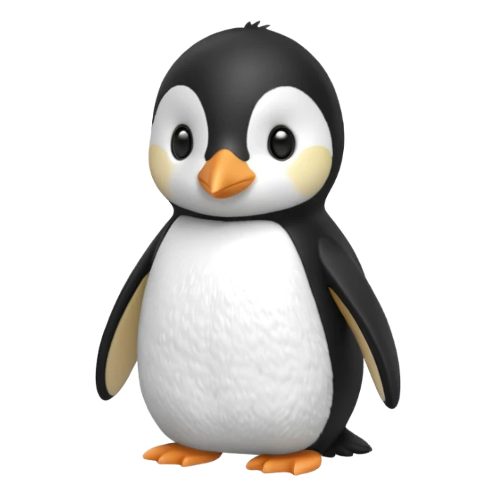 A penguin in the style of a Sylvanian Families doll sticker