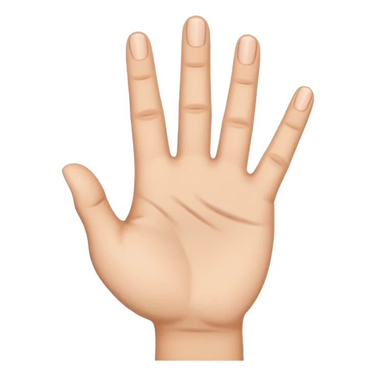hands palm is facing the screen. on that hand you have to raise a thumb, index and middle fingers sticker