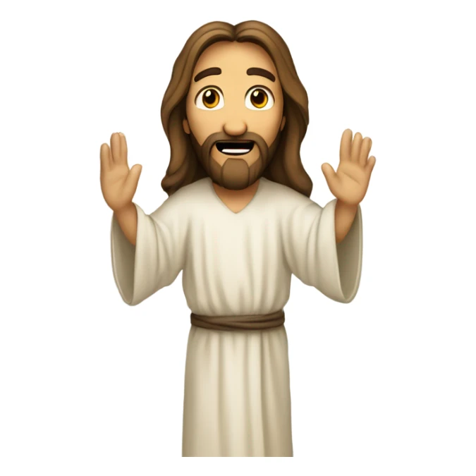 Jesus Christ peaking from behind a door frame saying: I saw that sticker