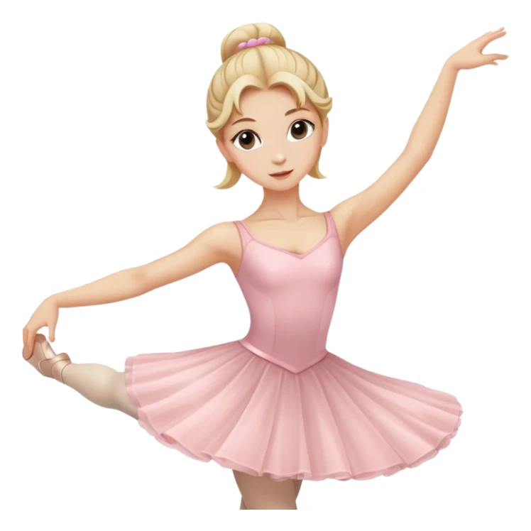 female ballet dancer, blond hair, graceful movement, no pink color sticker