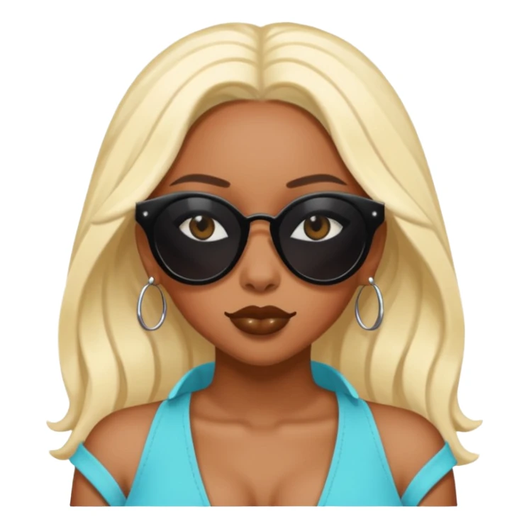 doja cat wear black sun glasses sticker