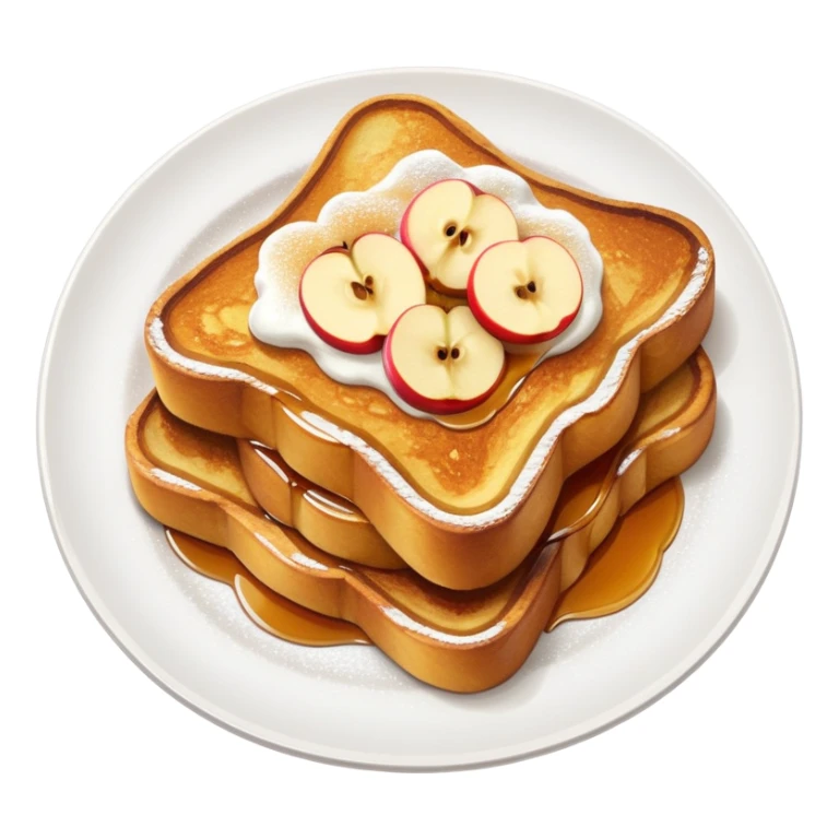 Plate of Apple French toast sticker
