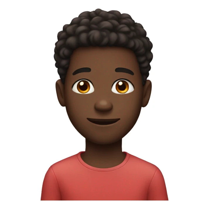 black boy with heart eyes sticker