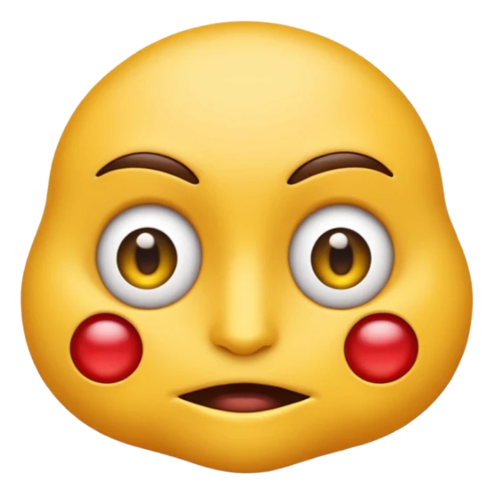 un emoji mordiendose el labio y mirando hacia arroba sticker