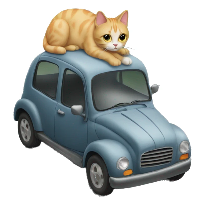 Cat on top of a car sticker