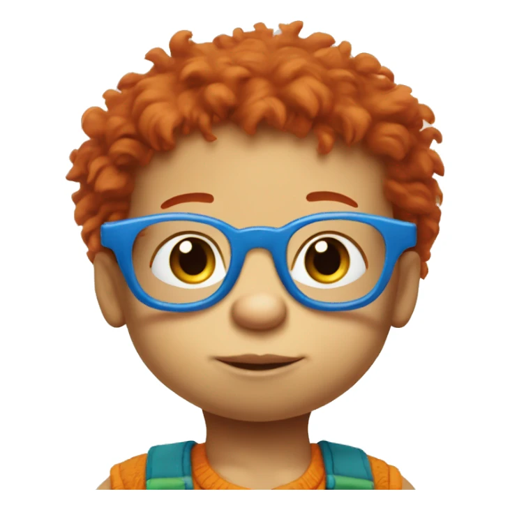 rugrats Redhead baby with blue glasses sticker