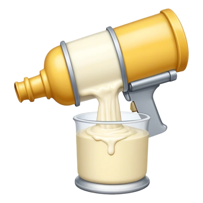 Mayonnaise cannon with some mayo dripping out sticker