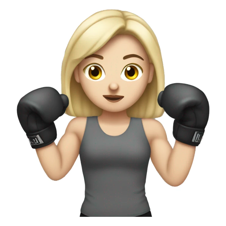 White girl ready to box sticker