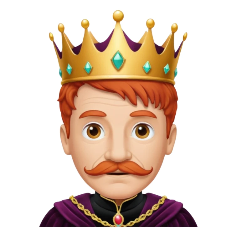 elderly red-haired princes with crown mustace. dark outfit sticker