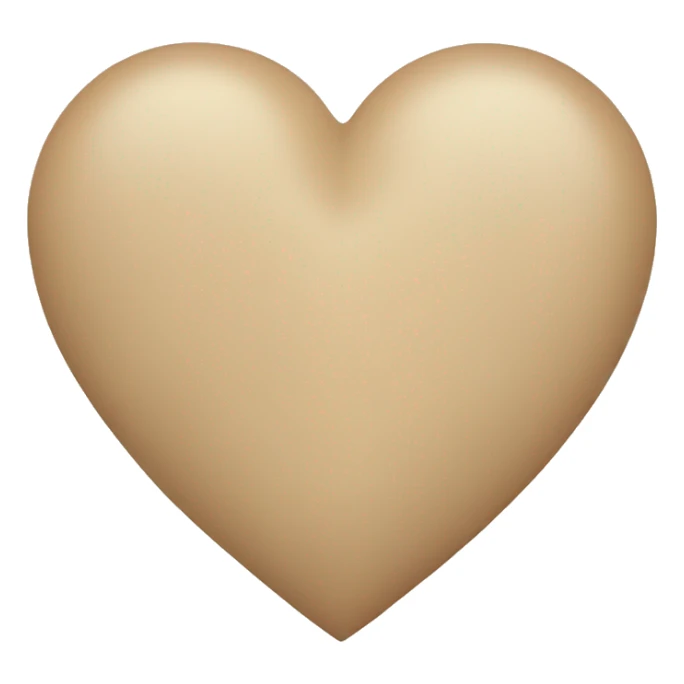 Beige heart  sticker