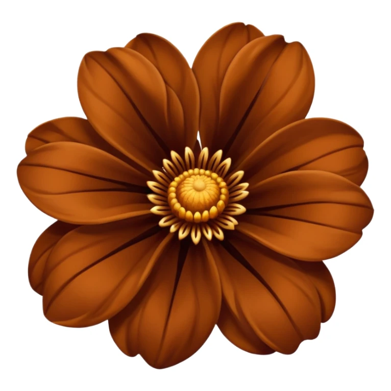 Brown flower emoji sticker