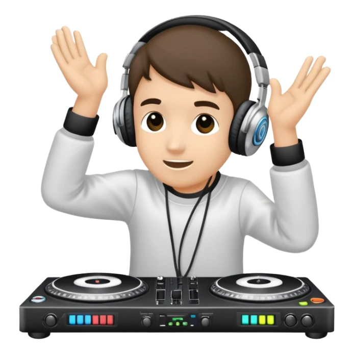 Niño músico DJ en un concierto  sticker