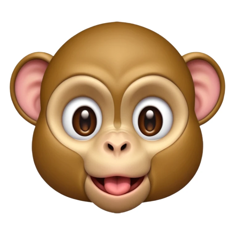 monkey sticking out tongue shy sticker
