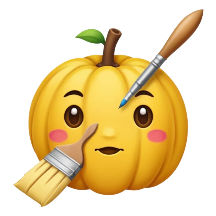 manchas de pintura y pinceles sticker