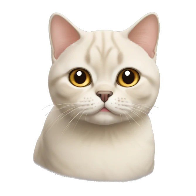 Cream british shorthair cat sticker
