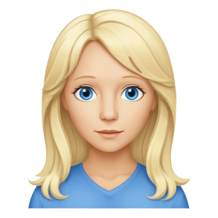 Agnetha Faltskog with blue eyes, blonde long hair sticker