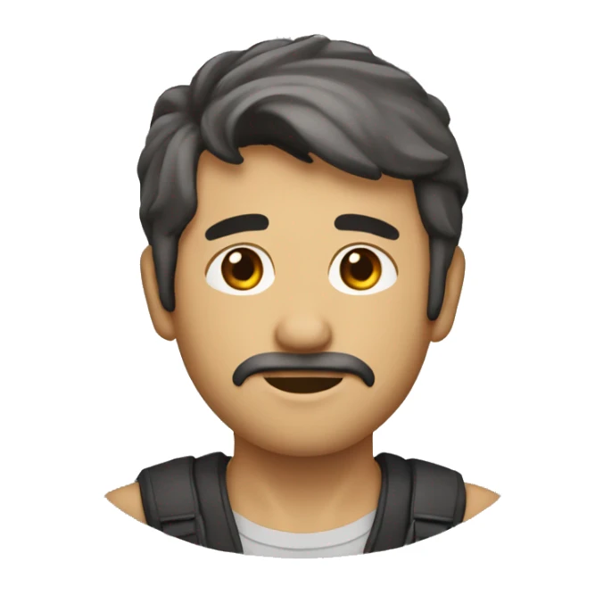 Un chico de estatura media, pelo corto y muy serio sticker