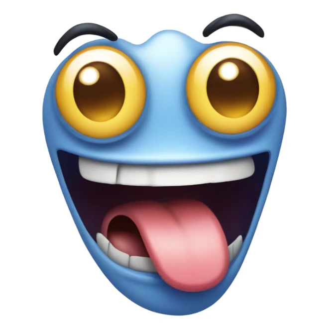freaky licking and drooling emoji sticker