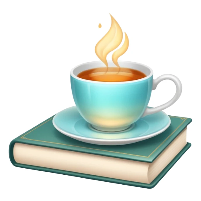 ethereal books and tea or coffee sticker
