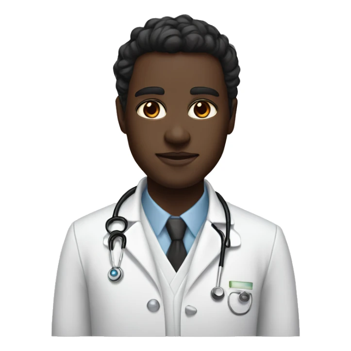 A black phanter with pink eyes and white doctor coat sticker
