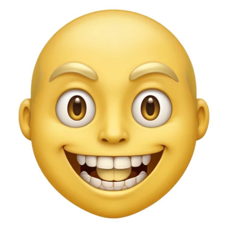 🤨 this emoji but pointing at a gold tooth in its mouth sticker