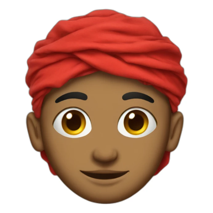 El bey Tunisia with red tissu around head sticker