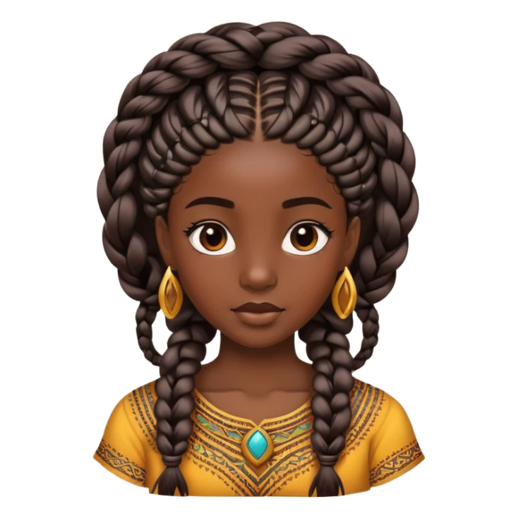 Back of the african girls head sticker