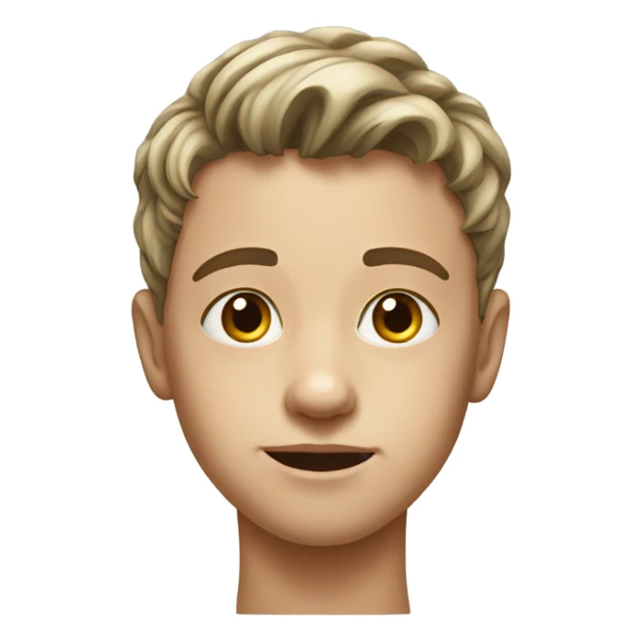 realistic portrait of a boy sticker