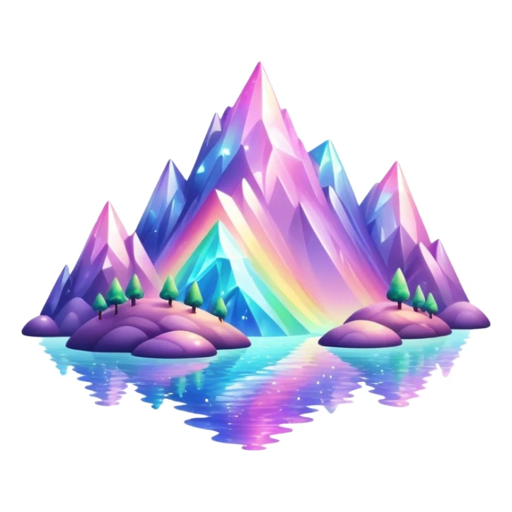 Iridescent glistening glossy sparkly shiny glittery scenery  sticker
