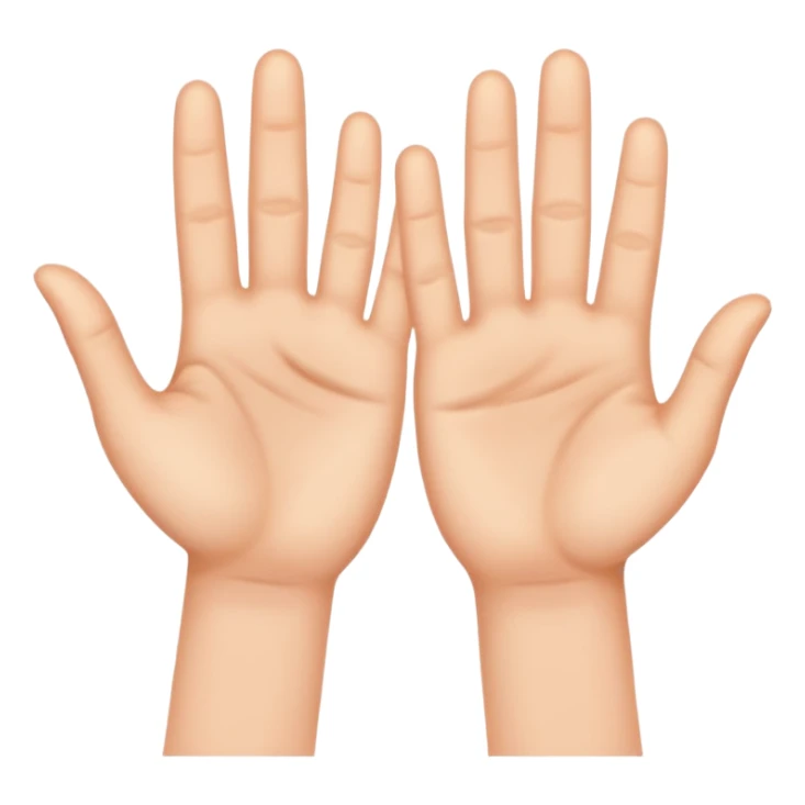 dos manos hacia arriba y en medio un 6 y un 7 sticker