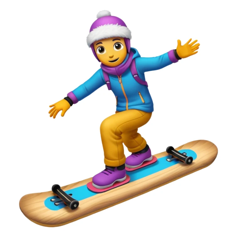 snow board,colorful, negative: character. sticker