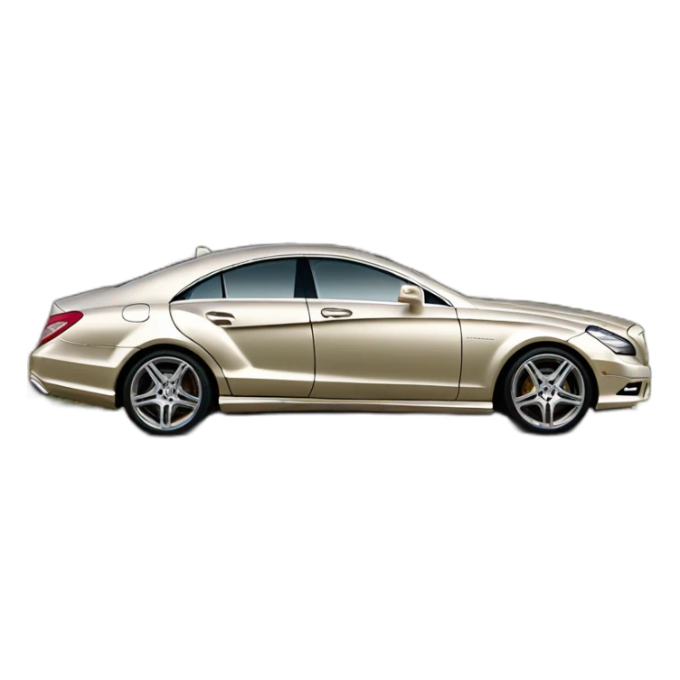 Mercedes CLS w219 color champagne side view sticker