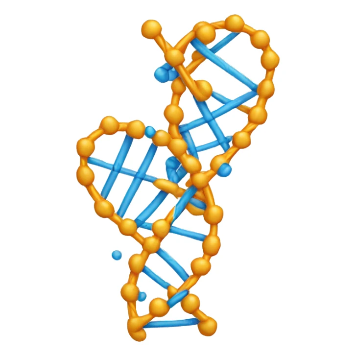 An image of a DNA double helix, showcasing two intertwined strands with connecting base pairs, symbolizing genetic material and the building blocks of life sticker