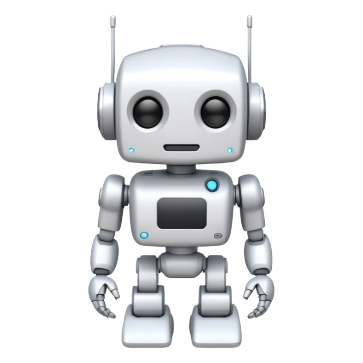 robot old cartoon simple kid toy white innocent funny gudget chatGPT adorable sticker