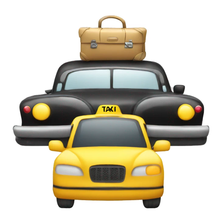 taxi with luggage sticker