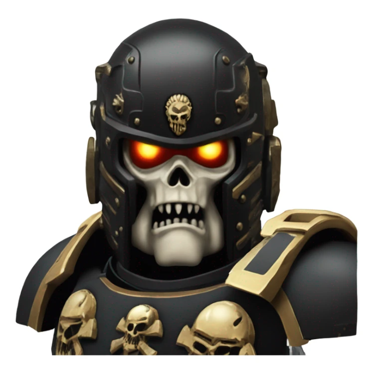 Warhammer 40K chaos space marine head black legion sticker